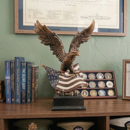 Hand-Cast American Eagle Statue